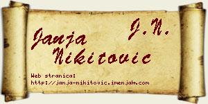 Janja Nikitović vizit kartica